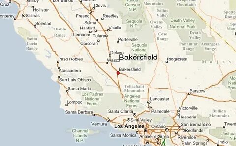Bakersfield, California Map