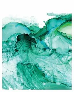 Gallery Wall: Quadtych of Undercurrent Emerald Inks, Oceansc