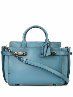 Coach Double Swagger tote 25133 13048347 синего цвета купить