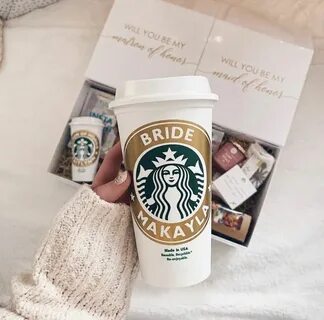 Bride Starbucks Reusable Cup Personalized Starbucks Cup Etsy