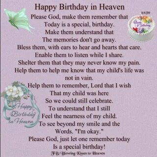 Happy Birthday in Heaven Memorials Share happy birthday in h