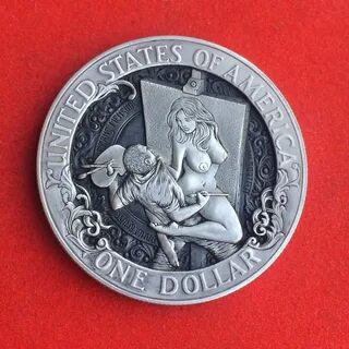 1928 world coins showing woman boob