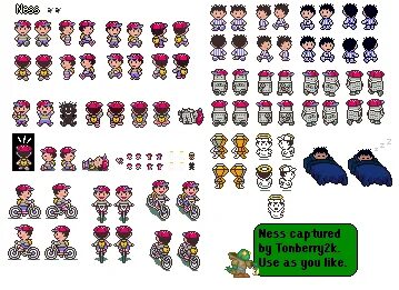 Ness Sprite Sheet Pixel characters, Sprite, Pixel art