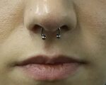 septum piercing by Dark Rose Tattoo - Justyna Kurzelowska