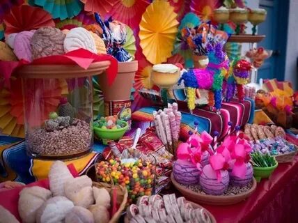 Fiesta Dessert Table by Sweet Rubia Izzys birthday Pinterest