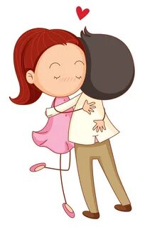 Download Romance Couple Hug Love Cartoon PNG Image High Qual