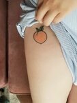 Small peach tattoo Upper thigh in 2020 Peach tattoo, Upper t