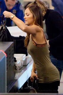 Minka Kelly Brings the Sexy Cleavage To Airport Security @ P