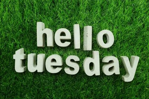 Hello Tuesday from Made from Concrete Alphabet Stock Image -