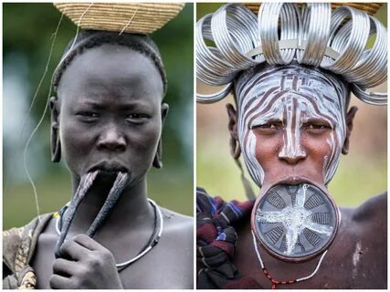 Tradisi Pelat Bibir Suku Mursi Afrika, Ketika para Wanita Me