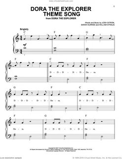 Sitron - Dora The Explorer Theme Song sheet music for piano 