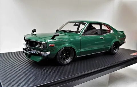 IG модель 1/18 Mazda Savanna RX-3(S124A) 2 door coupe зелены