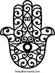 Meaning of Hamsa Hand Symbol and Free Design - FreePatternsA