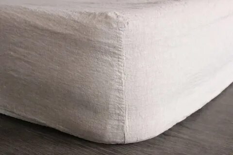 Crib sheet. Stonewashed softened organic linen crib sheet. E