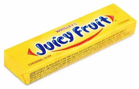 Жевательная резинка Juicy Fruit без сахара с ароматом фрукто