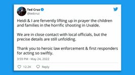 Ted Cruz slammed over Texas elementary school shooting comme