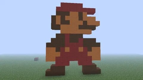 Mario Pixel Art Minecraft Tutorial : How to create a minecra