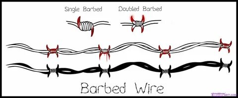 How to Draw Barbed Wire, Step by Step, Tattoos, Pop Culture,