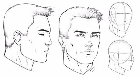 How to Draw the Male Face Angle and Profile View - Step by S