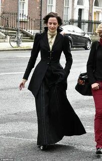 Eva Green in all-black gothic period dress for Penny Dreadfu