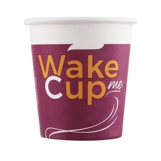 Стакан бумажный одноразовый 100 мл. WAKE ME CUP. HB62-120-07