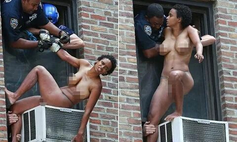 NYPD rescue suicidal naked woman dangling perilously on top 