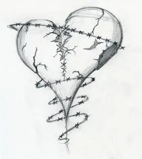 Broken heart Broken heart drawings, Heart drawing, Broken he