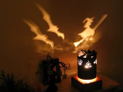 Spinning Lamp Shade - Halloween Lamp, Night light, Lamp shad