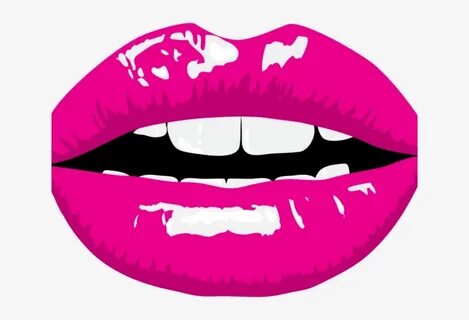 Drawn Tongue Lip Bite - Mouth Open Clipart - 640x480 PNG Dow