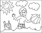 Sunny Day Clipart Black And White - Coloring Home