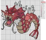 Pokémon - Gyarados Pokemon cross stitch patterns, Pokemon cr