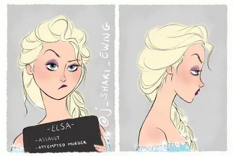 Princess Mugshots Elsa Etsy Disney artwork, Disney, Disney p