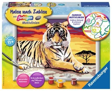 Ravensburger ® Malen nach Zahlen - Majestätischer Tiger Tedd