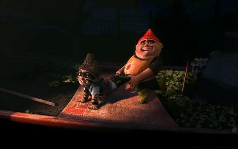 Картинка из мультфильма gnomeo & juliet с главными героями -