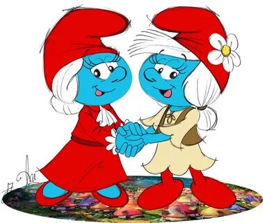 smurfette png - Papa Smurf And Mama Smurf #3728634 - Vippng