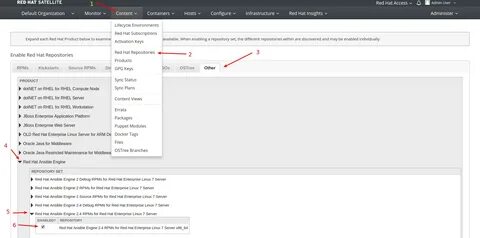 How to enable the Ansible 2.4 repository in Satellite 6 for 