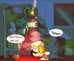 i succumbed so excite Doomguy and Isabelle Know Your Meme