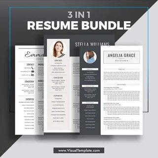 2022-2023 Pre-Formatted Resume Bundle with Resume Icons, Fon