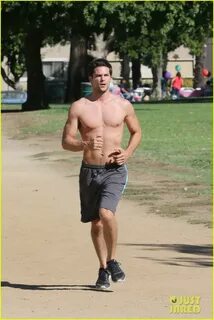 Full Sized Photo of brant daugherty shirtless park workout f