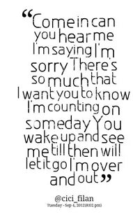 Im Sorry Quotes And Sayings. QuotesGram