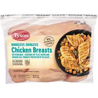 Tyson Chicken Breasts; Boneless & Skinless Clean Eating.