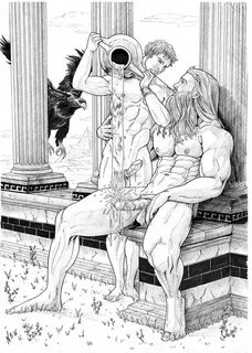 Gay Porn Drawings on Twitter: "Greek gods 😏 😼 water my cock 