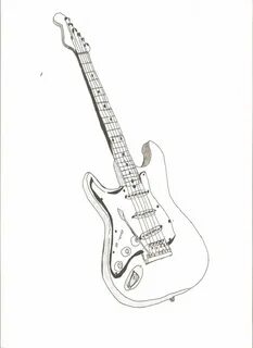 Big Guitar Outline Drawing at GetDrawings Free download