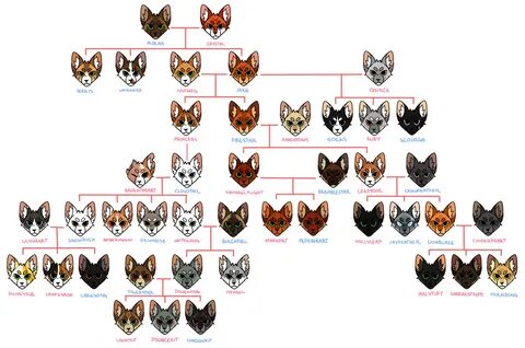 The Official Canon Warriors Cat Family Tree (as of A Vision 