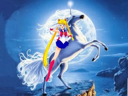 Sailor Moon rides on her Beautiful Unicorn - marino buwan ta