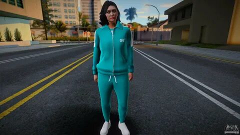 Female Asian Tracksuit 067 Squid Game для GTA San Andreas