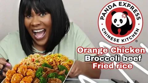 PANDA EXPRESS WITH ORANGE CHICKEN BROCCOLI AND BEEF WITH FRI