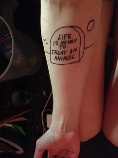 "Life is no way to treat an animal" Vonnegut Tattoo that I w