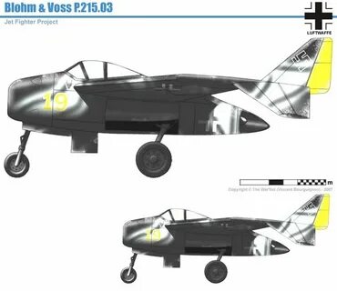 Blohm & Voss Bv P215.03 night fighter Wwii aircraft, Vintage
