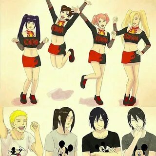 Konoha's cheerleaders ❤ Casais de anime, Anime, Naruto